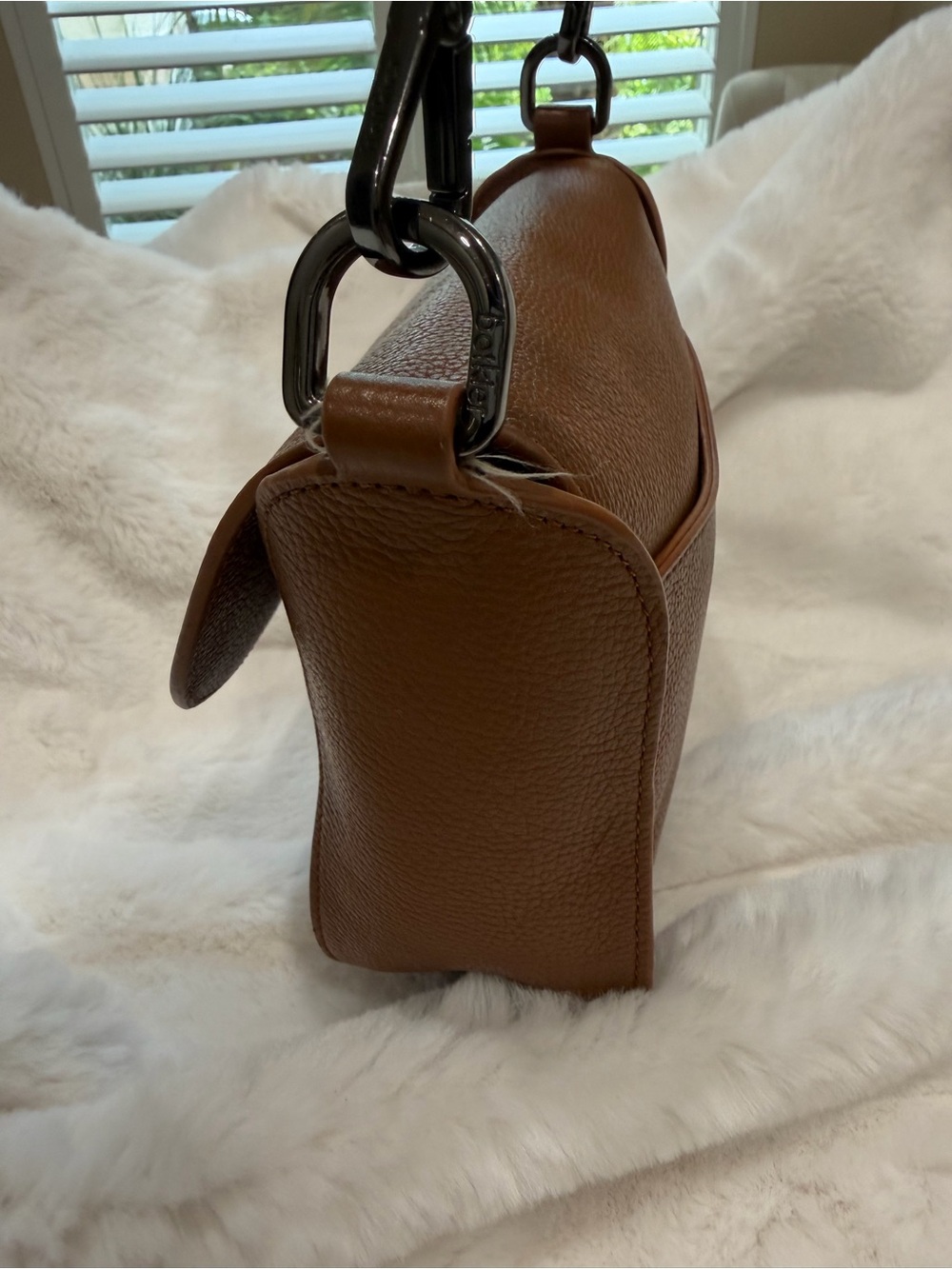 Botkier Brown Pebbled Leather Crossbody Saddle Bag - Picture 5 of 6